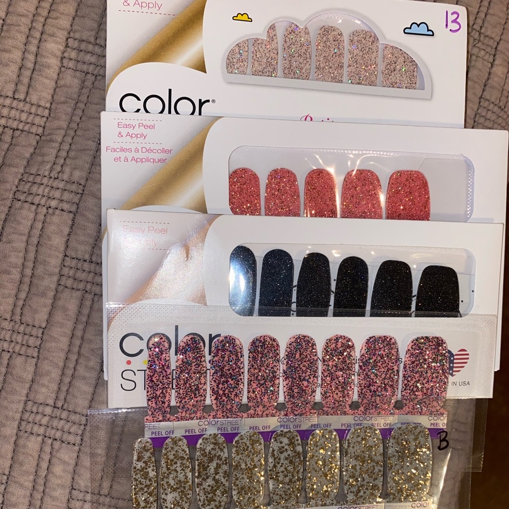 Lot of 6 Color Street Nail polish strips